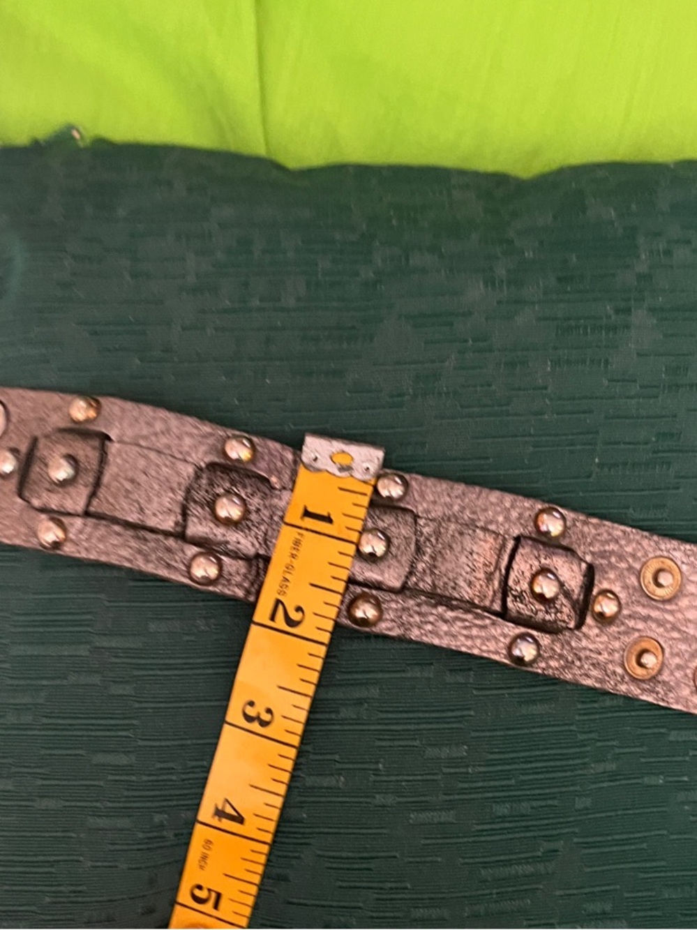 Set of 3 Studded Leather Cuff Bracelets - Gold, Gunmetal, Silver - Picture 9 of 11
